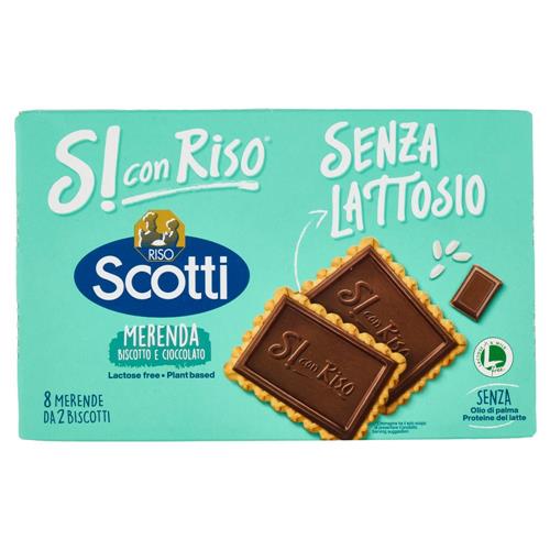 SCOTTI MERENDA BISCOTTI RICOPERTI DI CIOCCOLATO SENZA LATTOSIO - 8x25GR