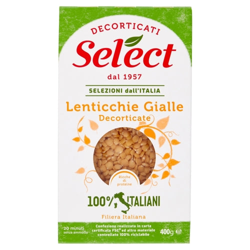 SELECT HULLED YELLOW LENTILS - 400GR