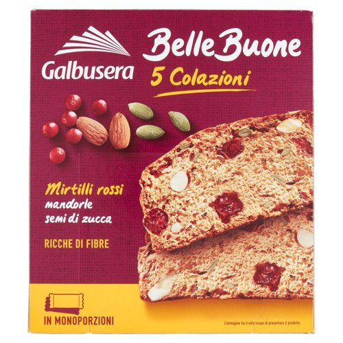 GALBUSERA BELLEBUONE MIRTILLI ROSSI MANDORLE E SEMI DI ZUCCA - 5x40GR