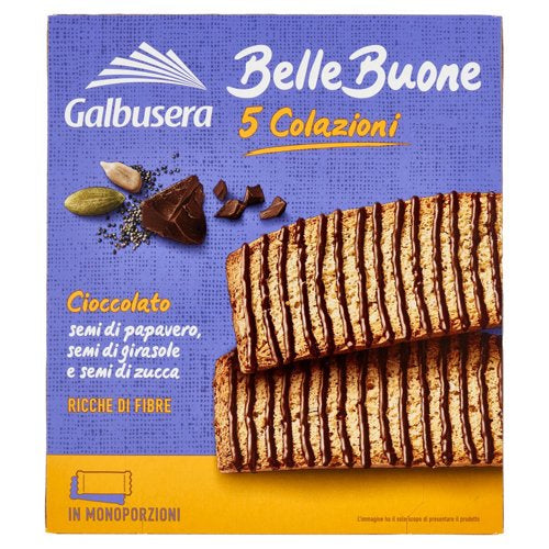 GALBUSERA BELLEBUONE CIOCCOLATO SEMI DI PAPAVERO SEMI DI GIRASOLE E SEMI DI ZUCCA - 5x40GR