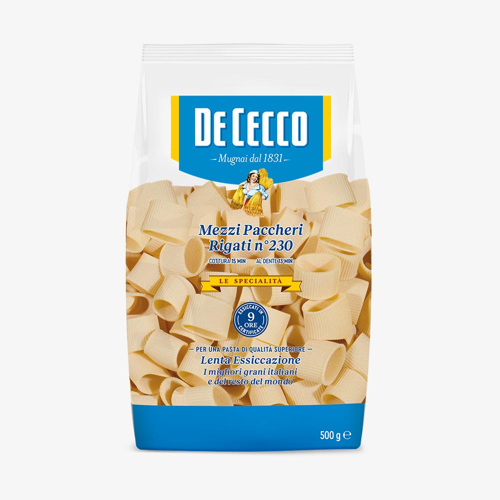 DE CECCO MEZZI PACCHERI RIGATI - 500GR