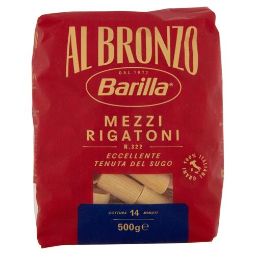 BARILLA AL BRONZO MEZZI RIGATONI - 500GR