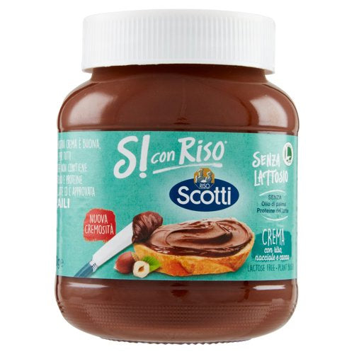 SCOTTI CREMA SPALMABILE CON RISO NOCCIOLE E CACAO SENZA LATTOSIO - 350GR