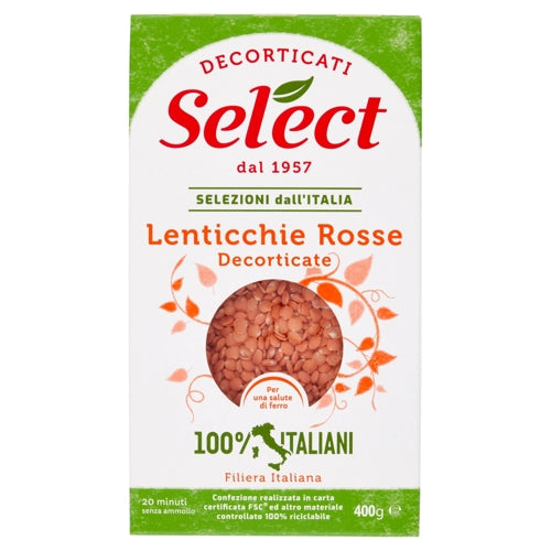 SELECTED HULLED RED LENTILS - 400GR