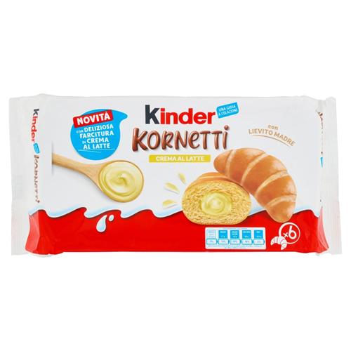 KINDER KORNETTI CREMA AL LATTE - 6x45GR