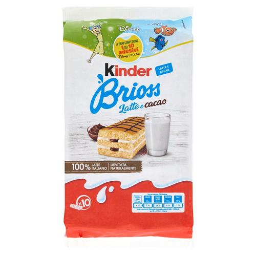 KINDER BRIOSS LATTE E CACAO - 280GR